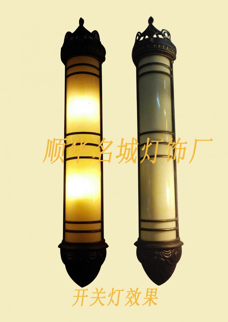 廠傢直銷 中式仿古LED節能壁燈 雲石鋁製酒店墻壁燈 別墅大門側燈批發・進口・工廠・代買・代購