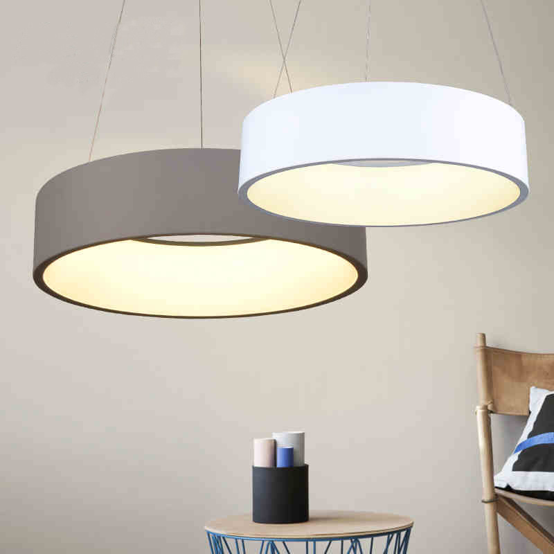 LED大氣亞克力吊燈餐廳圓形現代簡約辦公室書房創意個性照明燈具批發・進口・工廠・代買・代購