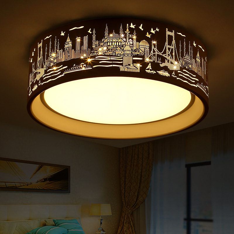 52CM 新款圓形客廳吸頂燈套件 led鐵藝鏤空吸頂燈海港套件配件工廠,批發,進口,代購
