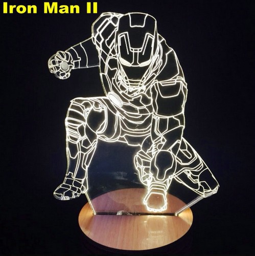 創意歐式led小夜燈 臥室充電護眼臺燈 3D七彩幻覺燈 Iron Man II批發・進口・工廠・代買・代購