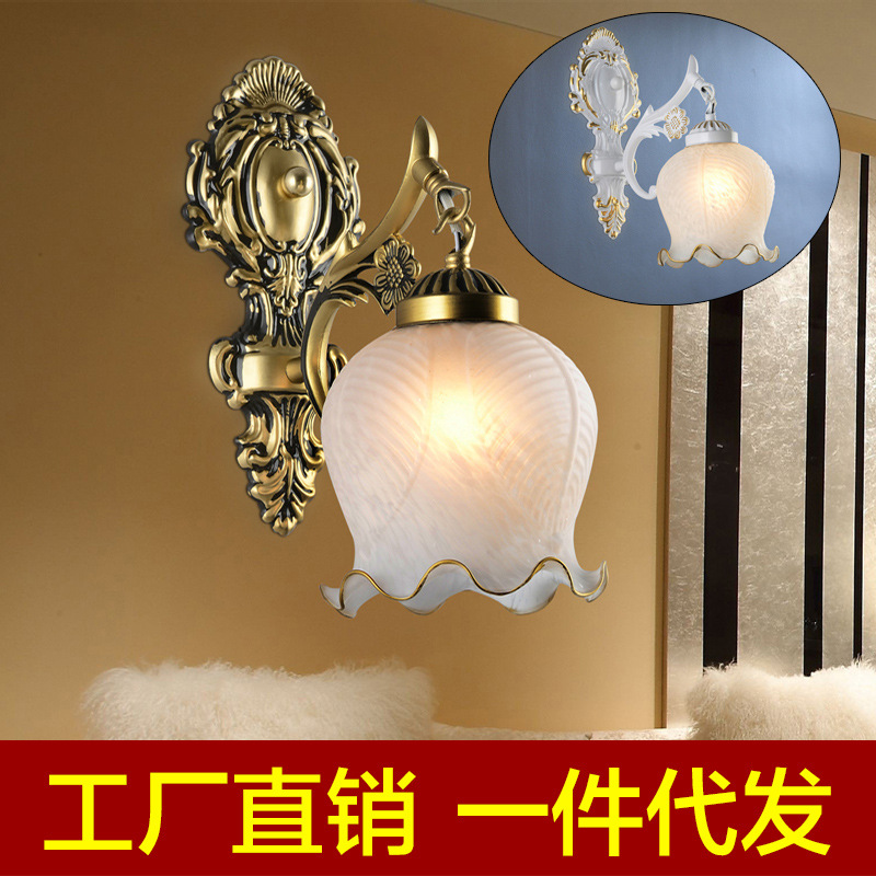 歐式田園壁燈臥室床頭燈美式仿古樓道墻壁燈單頭鐵藝陽臺走廊壁燈工廠,批發,進口,代購