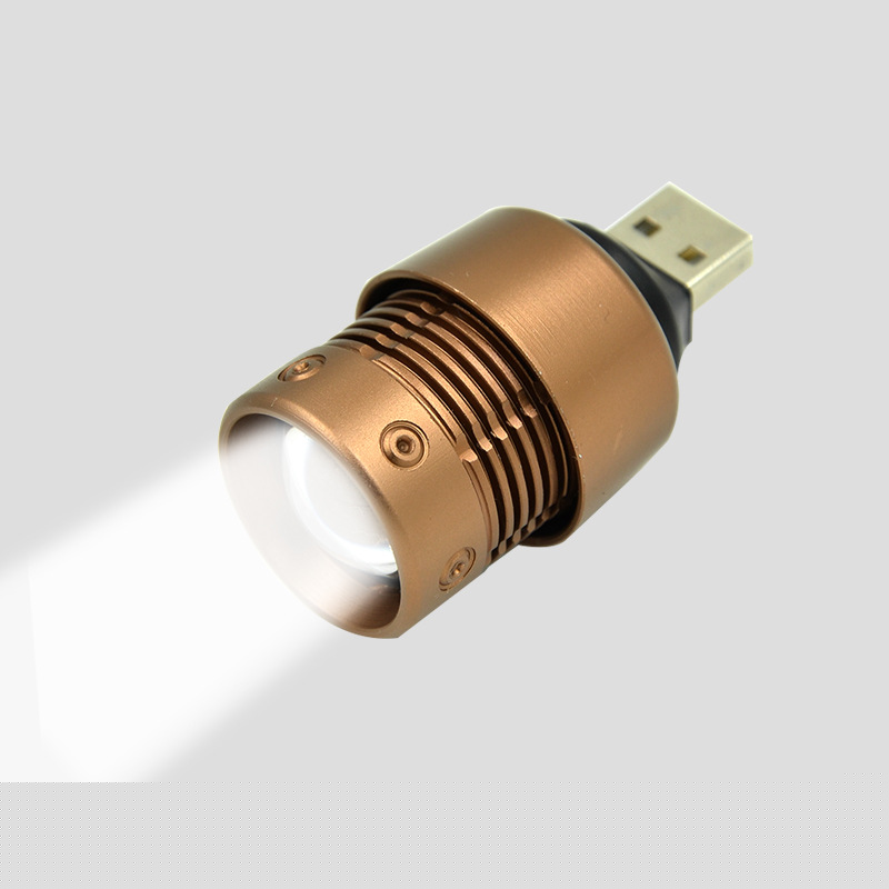 USB迷你便攜式LED強光燈頭手電筒夜間照明燈頭 可配移動電源伴侶工廠,批發,進口,代購