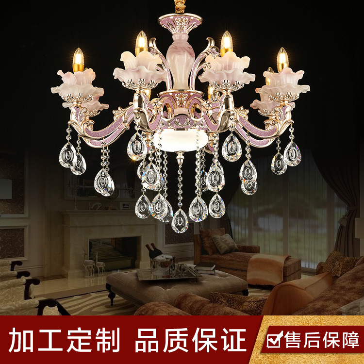 歐式奢華led仿玉石玻璃水晶吊燈 別墅客廳酒店led吊燈工程燈定製批發・進口・工廠・代買・代購