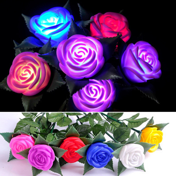 仿真玫瑰花 LED玫瑰花束燈 玫瑰燈 發光玫瑰花 七夕情人節批發・進口・工廠・代買・代購