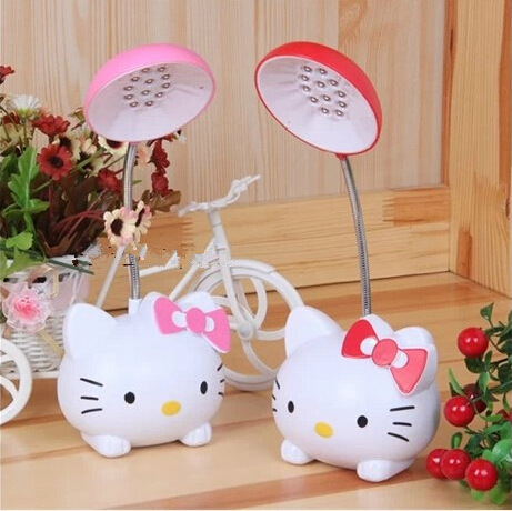 新款hello kitty居傢充電臺燈床頭燈閱讀學習折疊可愛卡通小夜燈批發・進口・工廠・代買・代購
