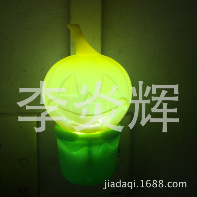 廠傢直銷外貿開關南瓜小夜燈led節能卡通臥室床頭燈壁燈批發・進口・工廠・代買・代購