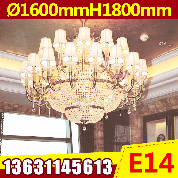 歐式水晶吊燈 E27圓形水晶吊燈 黃色多層水晶節能吊燈 可定製批發・進口・工廠・代買・代購