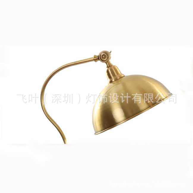 北歐工業復古全銅落地燈臥室客廳燈鐵藝燈歐式書房創意美式落地燈工廠,批發,進口,代購