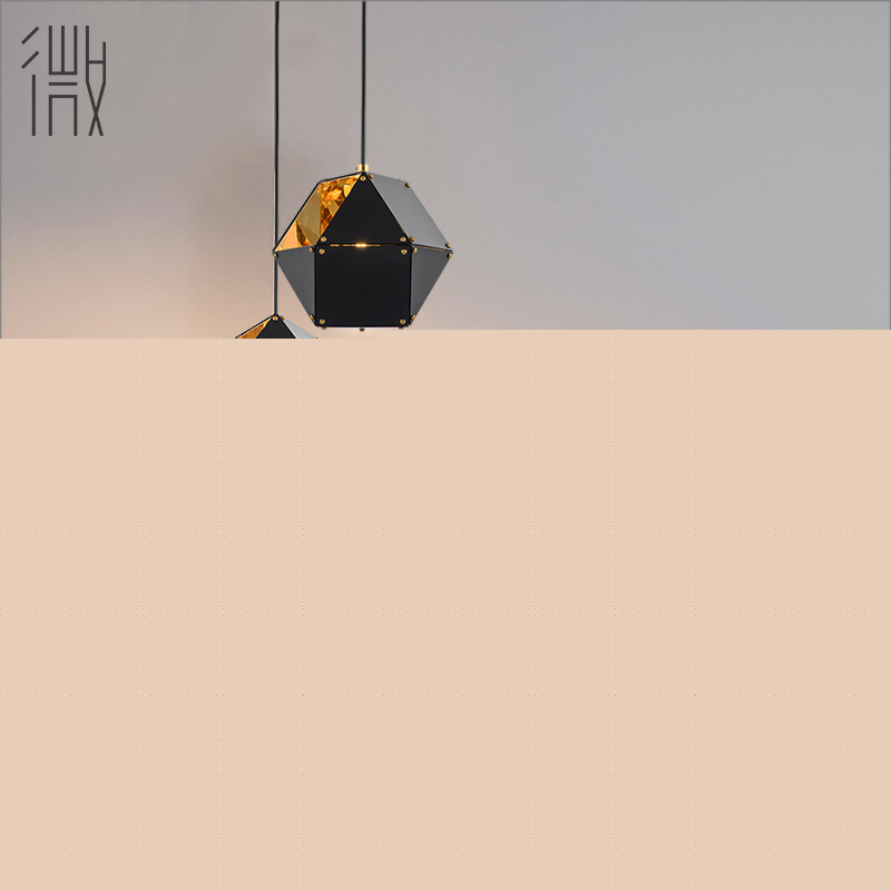 新款LED餐廳吊燈北歐多麵金屬時尚簡約客廳吊燈創意後現代吊燈具批發・進口・工廠・代買・代購