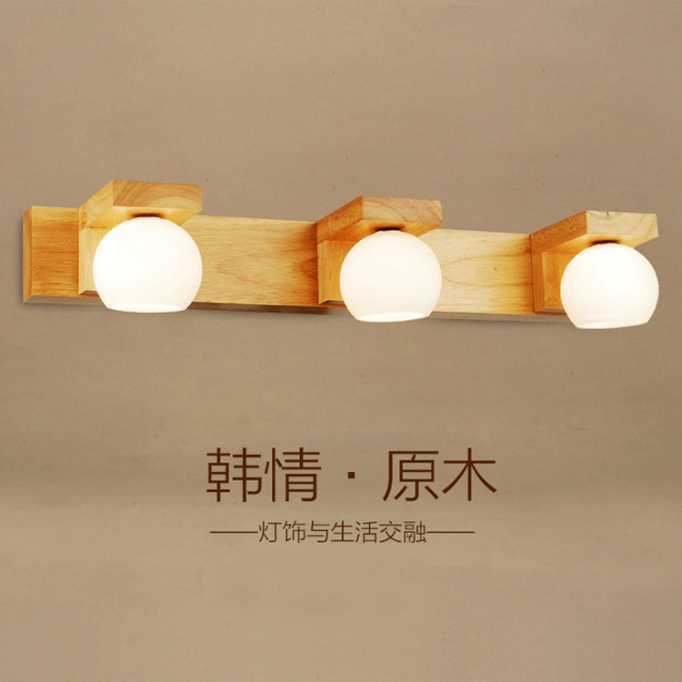歐式三頭鏡前燈 led浴室衛生間洗手間梳妝臺實木燈具廠傢直銷工廠,批發,進口,代購