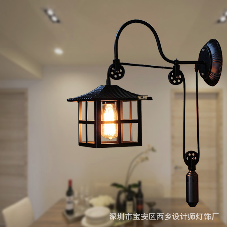 Loft復古工業餐廳酒吧臥室床頭燈美式鄉村過道陽臺戶外墻壁燈批發・進口・工廠・代買・代購