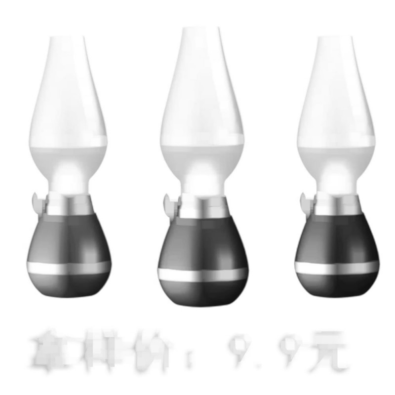 創意臺燈 吹控復古煤油燈LED感應燈USB充電小夜燈畫地攤貨源熱賣批發・進口・工廠・代買・代購