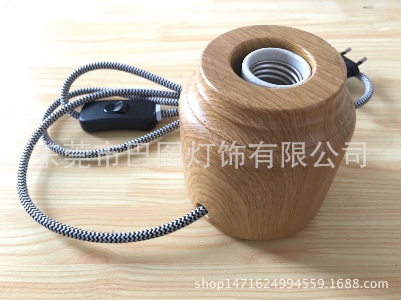 直銷歐式簡約裝飾臺燈 創意特色個性臥室書桌床頭仿木紋水泥臺燈工廠,批發,進口,代購