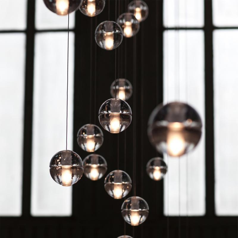 LED吊燈簡約現代創意Bocci 水晶球吊燈客廳工程酒店吊燈樓梯燈批發・進口・工廠・代買・代購