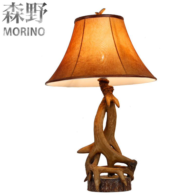 美式鄉村鹿角臥室床頭客廳吧臺酒吧別墅會所個性創意臺燈工廠,批發,進口,代購