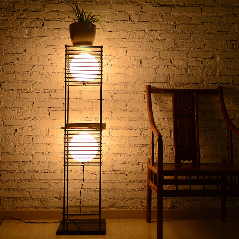 現代客廳落地燈創意LED玄關時尚茶幾中式臥室床頭置物架落地燈批發・進口・工廠・代買・代購