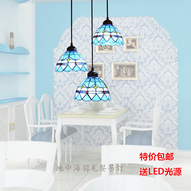 志誠燈飾 地中海羽毛餐吊燈 吧臺樓梯餐廳燈具 廠傢直銷一件代發批發・進口・工廠・代買・代購