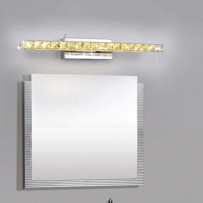 簡約現代長方塊LED水晶鏡前燈新款浴室衛生間鏡燈壁燈鏡櫃化妝燈工廠,批發,進口,代購