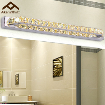 愛佳仕 高端LED鏡前燈現代簡約浴室不銹鋼水晶燈衛生間鏡燈具燈飾工廠,批發,進口,代購