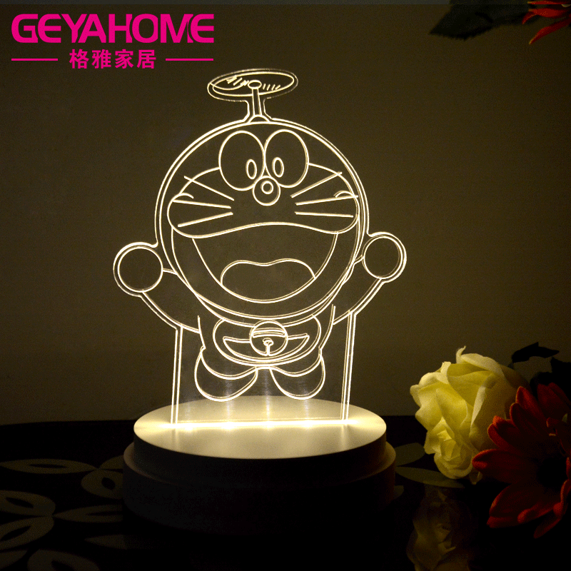創意禮品3D臺燈LED視覺臺燈木質擺件個性裝飾燈小夜燈具可定製批發・進口・工廠・代買・代購