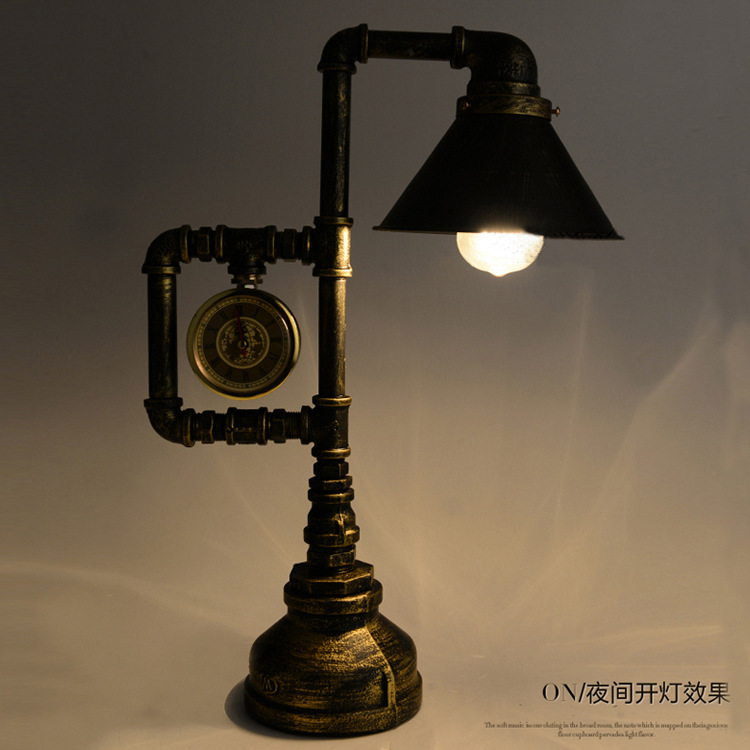 loft工業風復古水管臺燈酒吧咖啡廳個性書房創意裝飾燈具廠傢直供工廠,批發,進口,代購