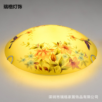 歐式吸頂燈手繪彩繪LED燈具 淘寶天貓爆款銷量吸頂燈 廠傢直銷批發・進口・工廠・代買・代購