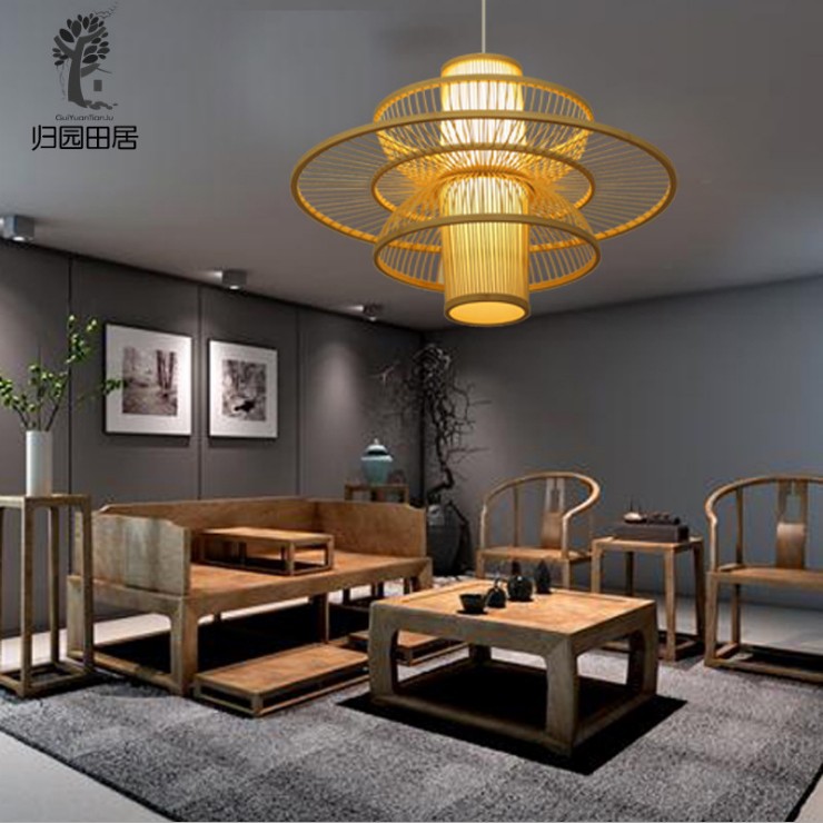 創意新中式禪意吊燈茶室客廳燈具竹藝日式裝飾燈飾個性餐廳臥室燈工廠,批發,進口,代購