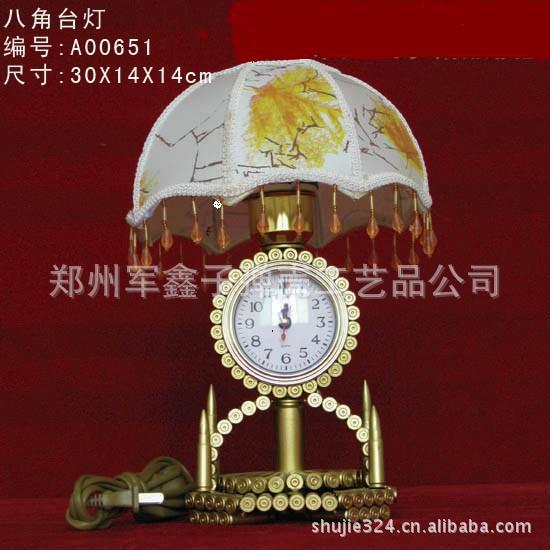 （廠傢直供）彈殼工藝品 彈殼臺燈批發價 鐘表臺燈 歡迎洽談批發・進口・工廠・代買・代購