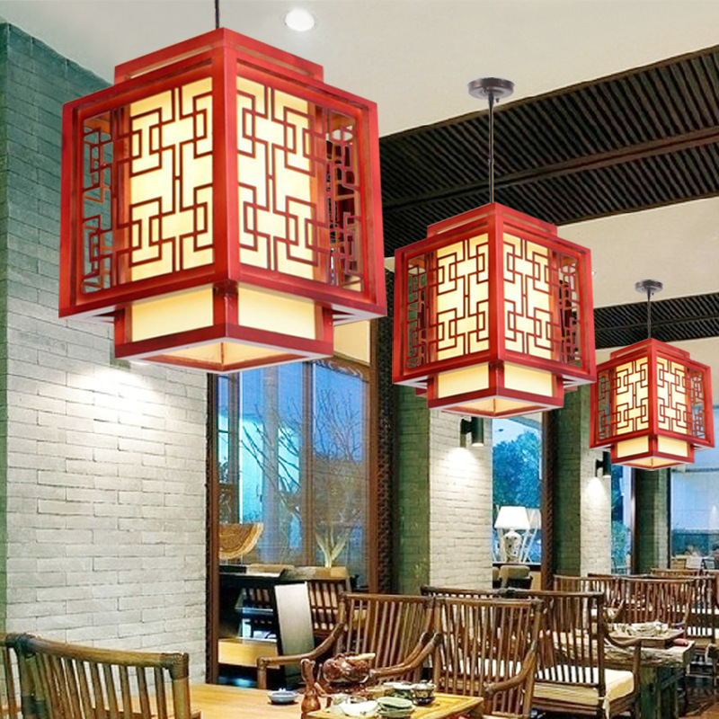 古典木藝羊皮中式吊燈 客廳臥室酒店燈 餐廳走廊過道燈 廠傢批發批發・進口・工廠・代買・代購
