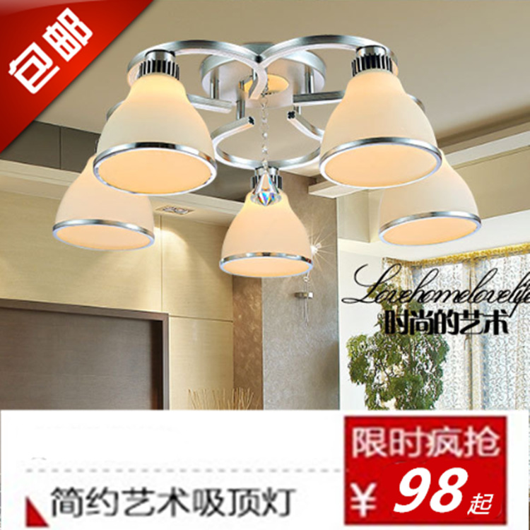 現代簡約LED水晶吸頂燈三頭餐廳燈臥室led小客廳飯廳酒店吊燈包郵批發・進口・工廠・代買・代購