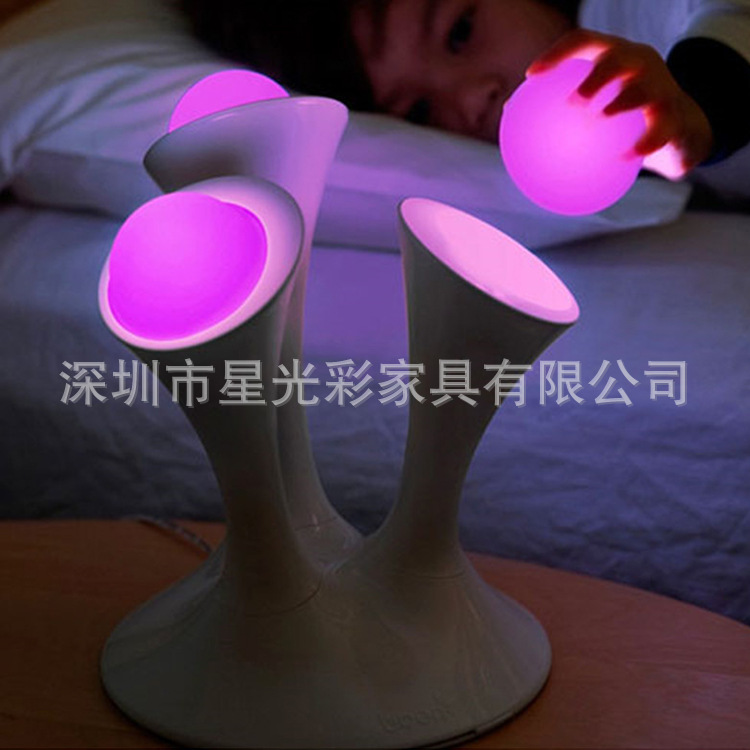 新品led七彩燈 裝飾磨菇燈 漸變魔幻小夜燈 熒光床頭臺燈批發・進口・工廠・代買・代購
