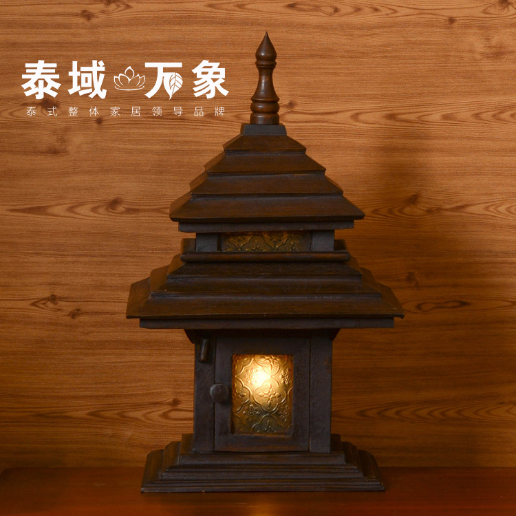 泰國定製創意臺燈 東南亞風格裝飾臺燈 木質傢居會所照明裝飾擺件工廠,批發,進口,代購