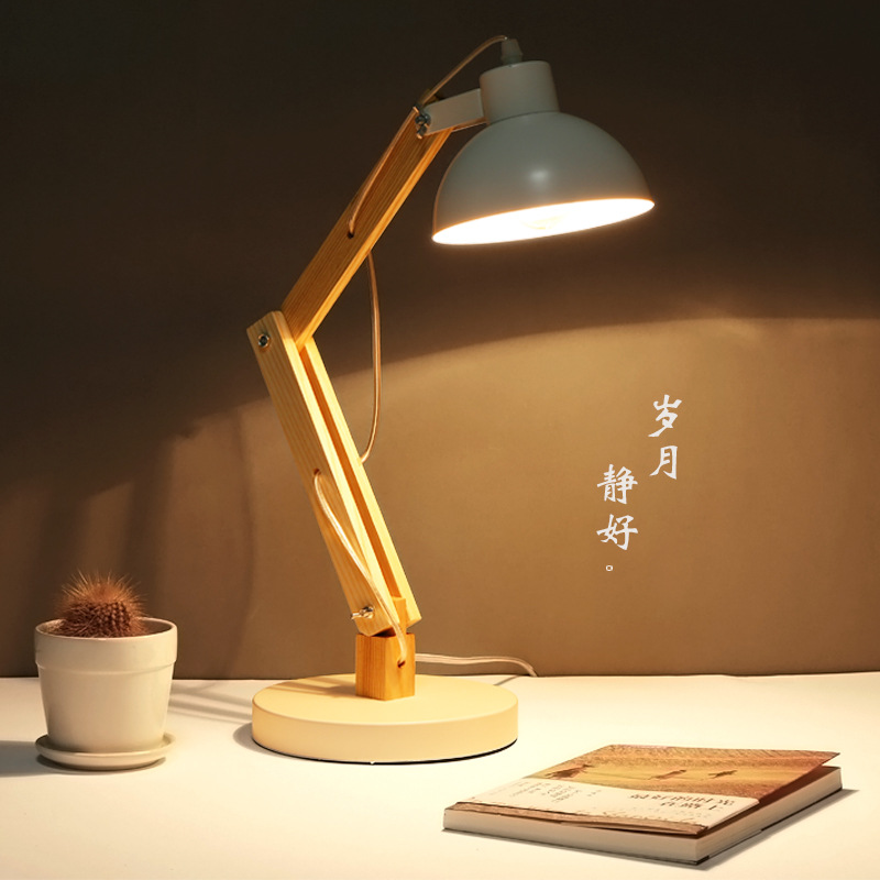loft北歐簡約創意個性閱讀燈原木臥室客廳床頭工作書房臺燈批發工廠,批發,進口,代購