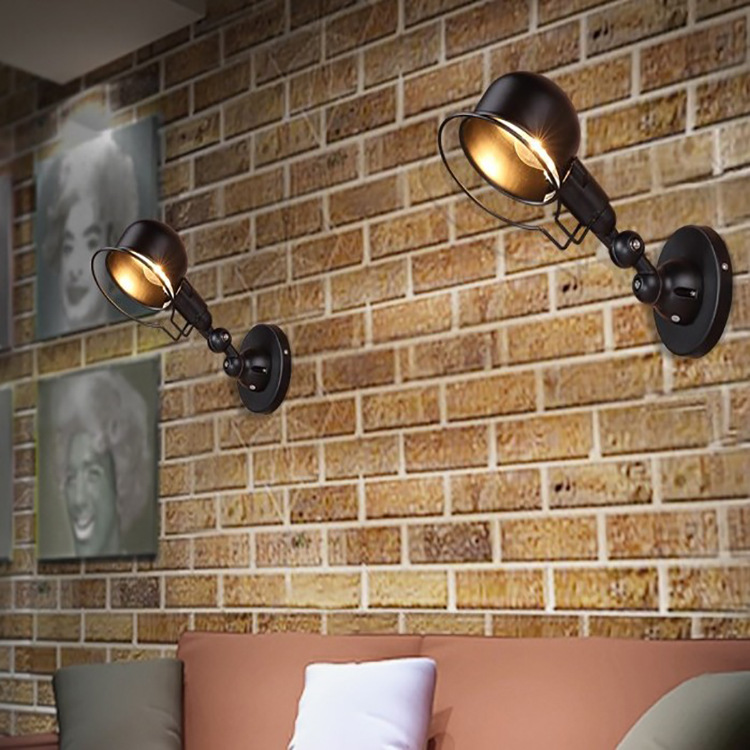 新款美式復古工業風單節壁燈Loft咖啡廳酒吧走廊過道鐵藝墻壁壁燈批發・進口・工廠・代買・代購