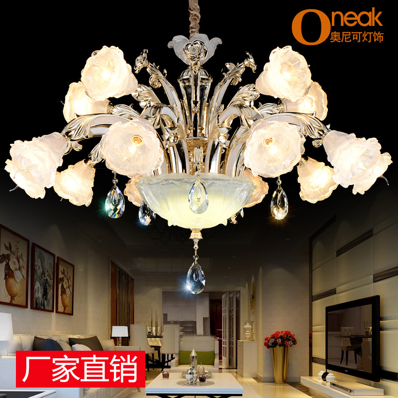 歐式水晶吊燈客廳燈 別墅鋅合金吊燈 奢華客廳臥室餐廳燈具批發・進口・工廠・代買・代購