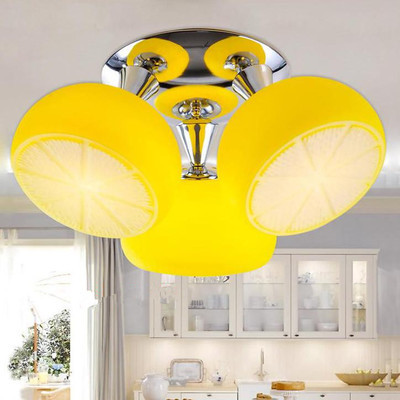 現代簡約LED兒童房間吸頂燈創意三頭檸檬燈時尚臥室燈清新餐廳燈工廠,批發,進口,代購