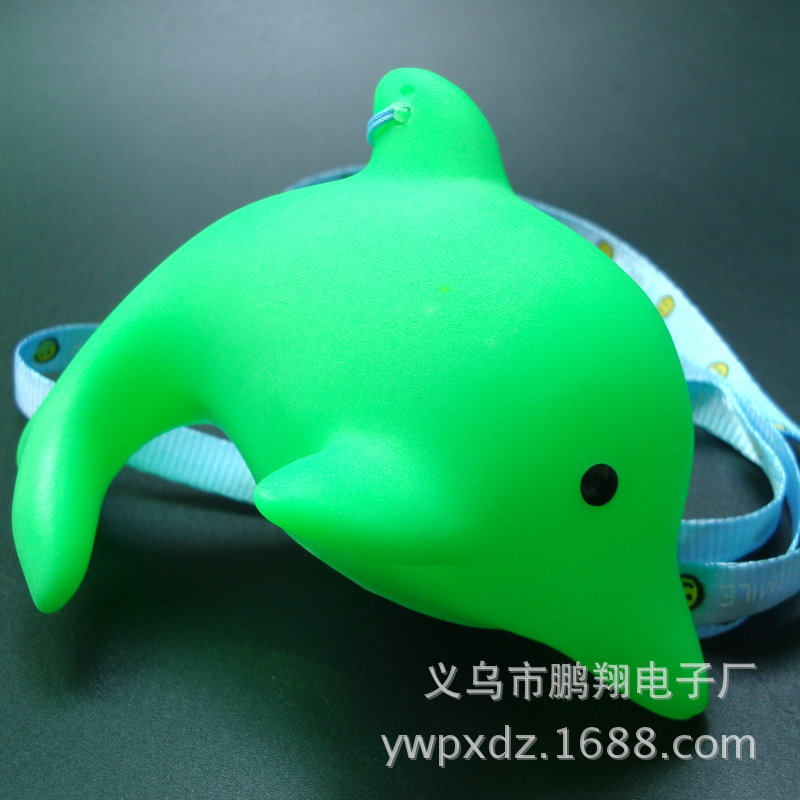 廠傢訂製 海洋館變色綠色發光海豚 卡通水下發光海豚禮品工藝掛件工廠,批發,進口,代購
