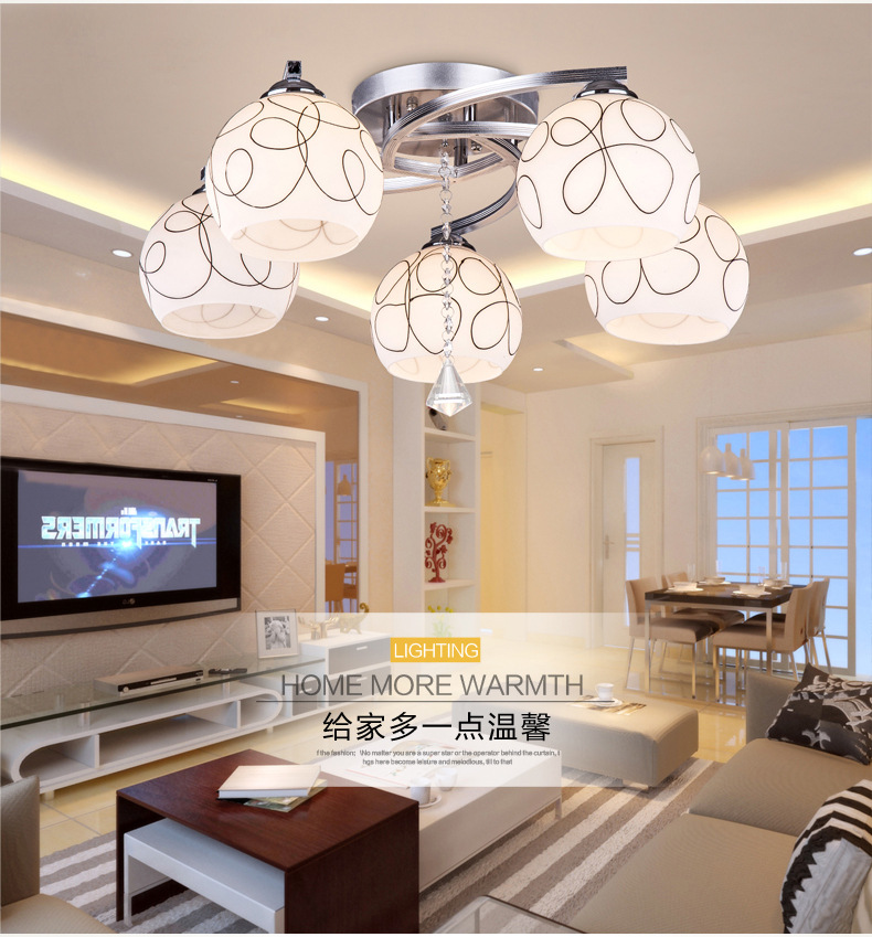 LED吸頂燈現代簡約臥室燈客廳燈餐廳燈創意水晶吊燈婚房兒童房燈工廠,批發,進口,代購
