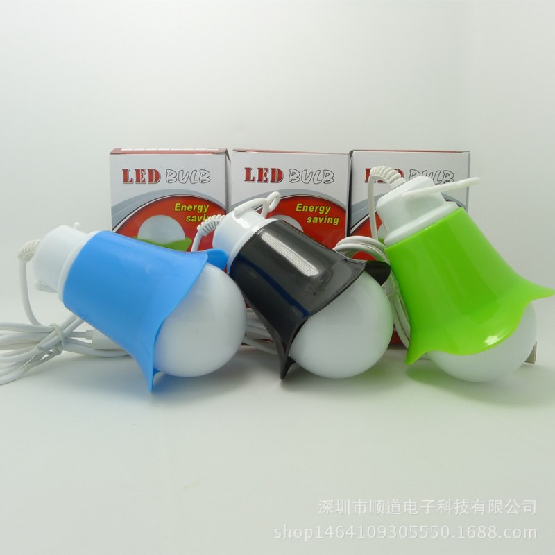 廠傢批發 usb帶線小 燈led球泡燈 移動電源充電寶戶外應急燈燈批發・進口・工廠・代買・代購