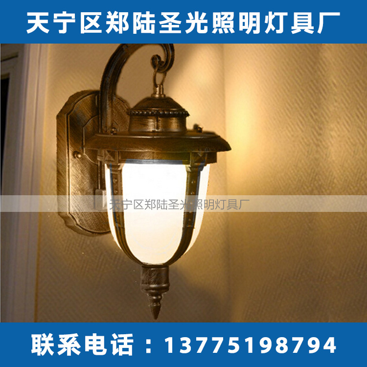 歐式復古 戶外單頭小釣魚壁燈 led黑色古銅色 室外別墅壁燈批發・進口・工廠・代買・代購
