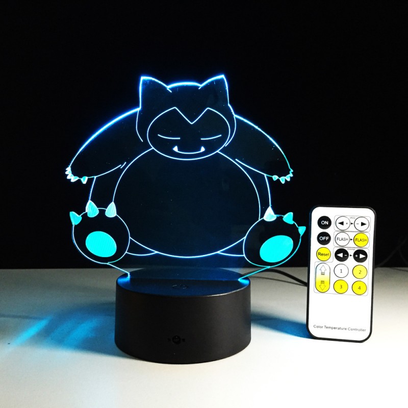 個性小夜燈禮物寵物卡比獸寶可夢go比卡丘裝飾臺燈新奇特3D視覺燈批發・進口・工廠・代買・代購