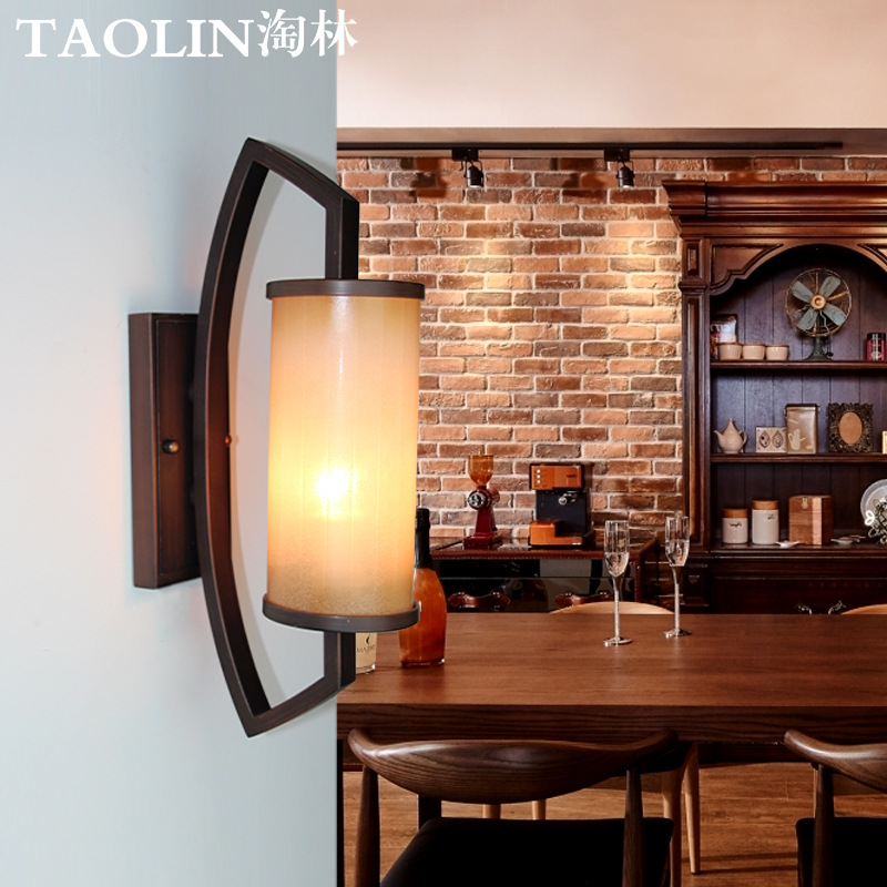 美式鐵藝壁燈臥室床頭燈酒店會所工程走廊過道燈墻壁燈具廠傢批發批發・進口・工廠・代買・代購