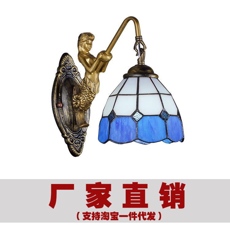 美人魚壁燈歐式仿古臥室鏡前燈床頭燈樹脂壁燈走廊過道壁燈廠傢批發・進口・工廠・代買・代購
