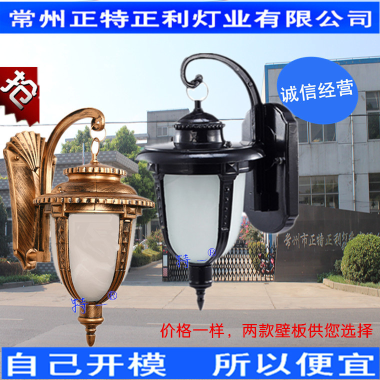 廠傢直銷 歐式復古戶外led黑色古銅色單頭小釣魚壁燈室外別墅壁燈批發・進口・工廠・代買・代購