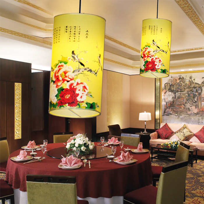 中式小吊燈餐廳飯廳包廂燈創意花鳥羊皮燈籠過道陽臺燈中式燈批發批發・進口・工廠・代買・代購