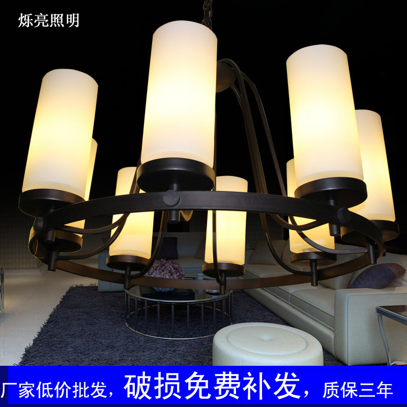 爍亮批發LED新中式仿古鐵藝大客廳吊燈 臥室燈酒店大堂燈具工廠,批發,進口,代購