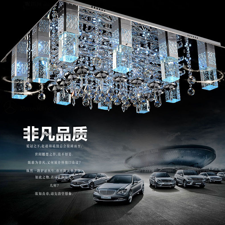 廠傢直銷現代簡約客廳燈長方形LED汽泡柱水晶燈豪華燈LED吸頂燈批發・進口・工廠・代買・代購