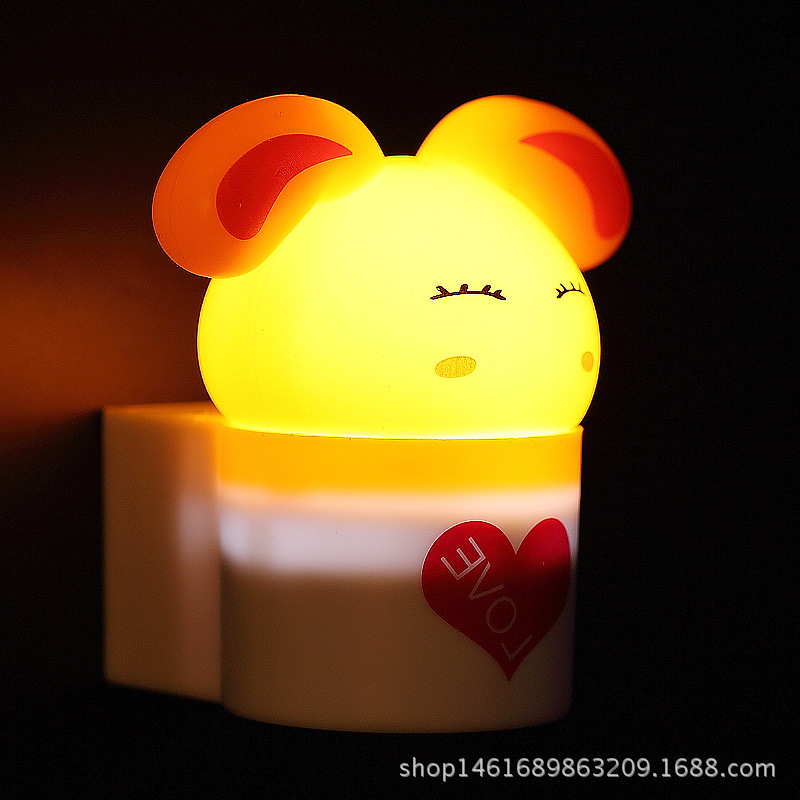 新奇特創意傢居兔子小夜燈聲控+ 光控兔兔燈 led插電節能光控壁燈批發・進口・工廠・代買・代購