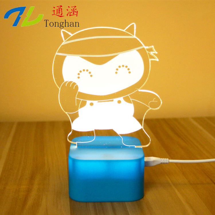 3D創意禮品 vivo手機形象小V公仔LED小夜燈 亞克力夜光床頭照明燈批發・進口・工廠・代買・代購