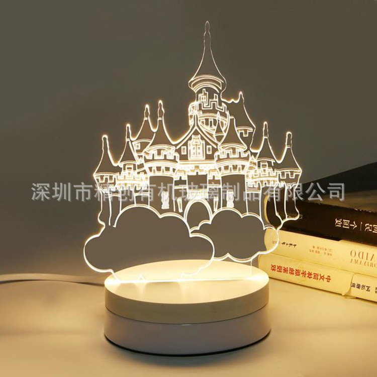 3D立體小夜燈 亞克力三維LED燈 情侶禮物 創意臥室床頭嬰兒臺燈批發・進口・工廠・代買・代購